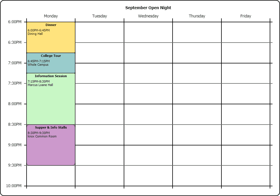 september open night 2019 timetable moore college college timetable