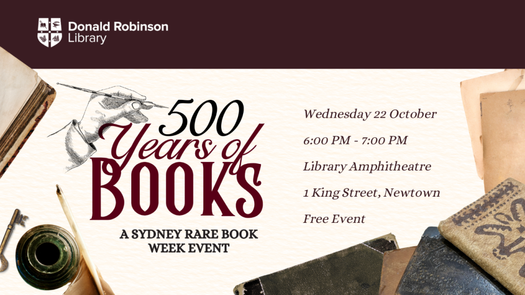 Sydney Rare Book Week event poster